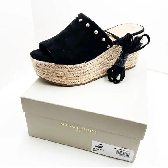 🆕{Marc Fisher} Verena Studded Suede Espadrilles - Picture 17 of 17